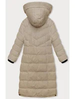 Dámska dlhá zimná bunda Light Beige (5M736-62)