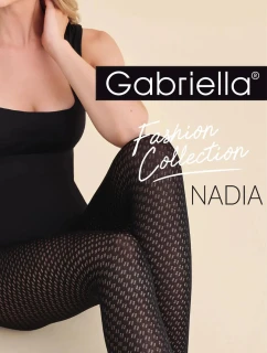 Dámske pančuchové nohavice Nadia Code 1215 Black Pattern - Gabriella