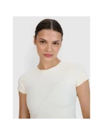 Dámske rýchloschnúce tričko na jogu a pilates 4F 4FWSS25TFTSF1270-11S