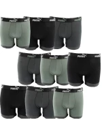 Pánske boxerky Puma 9-Pack Black Grey Khaki Comfortable Cotton