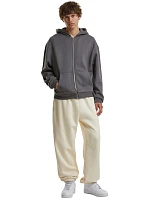 Build your Brand BY 285 Pánska mikina s kapucňou z hrubej bavlny „Fluffy“ 56.0285 bledo olivová