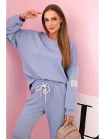 Súprava tepláky + nohavice maslová tkanina svetlý denim Súprava tepláky + nohavice maslová tkanina svetlý denim