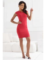 132-9 Klasické priliehavé šaty - červené 132-9 Klasické priliehavé šaty - červené