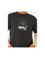 Pánske tričko RIP CURL Inner Visions Smashed L/S Tee, čierne Pánske tričko RIP CURL Inner Visions Smashed L/S Tee, čierne