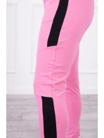 Športová sada s pruhmi svetlo ružová