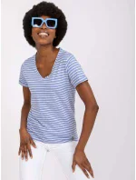 Tričko D16054M02431A bielej a modrej