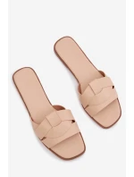 Dámské ploché nazouváky s pásky béžové Marissae
