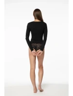 Jednoduché tričko s dlhým rukávom čierne - Julimex Jednoduché tričko s dlhým rukávom čierne - Julimex