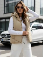 Dámska prešívaná vesta LIKEHUGS beige FashionStreet TY4979 Dámska prešívaná vesta LIKEHUGS beige FashionStreet TY4979