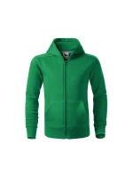 Trendy detská mikina na zips (trávovo zelená)