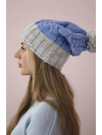 Paris fleecová čiapka K212 modrá+sivá