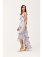 Večerné šaty SUK0401 ružovo-zelené - Roco Fashion Večerné šaty SUK0401 ružovo-zelené - Roco Fashion