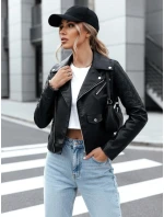 Dámska kožená bunda ERIETA black FashionStreet TY4197
