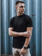 Pánske tričko bez potlače čierne FashionStreet RX5521