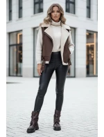 Dámske voskované nohavice ELLODIX black FashionStreet UY2230