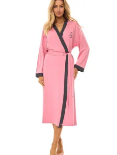 L&L 2505 dlhý dámsky viskózový župan M-2XL