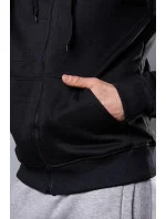 Čierna pánska rozopínacia mikina s kapucňou (68B2008-3) Čierna pánska rozopínacia mikina s kapucňou (68B2008-3)