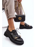 Damskie Skórzane Półbuty D&A MR870-80 Czarne