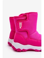 Śniegowce Ocieplane Na Rzep Dziecięce Różowe Big Star MM374121