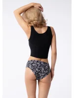 Klasické čierne nohavičky so vzorom Paisley Simple - Julimex