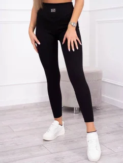Rebrované legíny 9429 čierne - Kesi