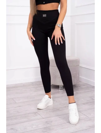 Rebrované legíny 9429 čierne - Kesi Rebrované legíny 9429 čierne - Kesi