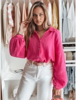 Dámske nadrozmerné mušelínové tričko MUSLINEA fuchsiová FashionStreet DY0475 Dámske nadrozmerné mušelínové tričko MUSLINEA fuchsiová FashionStreet DY0475