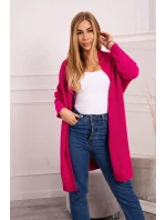 Sveter s netopierími rukávmi fuchsiový