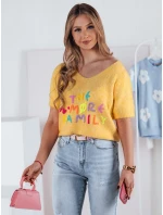 Dámsky sveter FATEL yellow FashionStreet MY2318 Dámsky sveter FATEL yellow FashionStreet MY2318