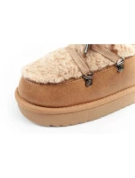 D.Franklin snehové topánky dámske zimné módne kožušiny zateplené hnedé béžové ženy