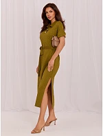 Šaty LK SK 510242.14 v khaki farbe Šaty LK SK 510242.14 v khaki farbe