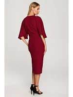 Šaty M700 s kimono rukávmi – vínové Šaty M700 s kimono rukávmi – vínové