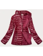 Vínová dámska lesklá bunda (7210-67) Vínová dámska lesklá bunda (7210-67)