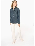 Kariban K 518 Džínsová blúzka s dlhými rukávmi 20.K518 blue jean Kariban K 518 Džínsová blúzka s dlhými rukávmi 20.K518 blue jean