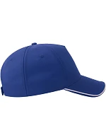 Atlantis Headwear Recy Five Piping – 5-panelová sendvičová čiapka 33.0282 kráľovská modrá/biela