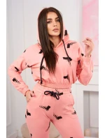 Sada s potlačou pištole marhuľová