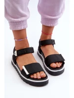 Damskie Sandały Na Platformie Big Star NN274778 Czarne