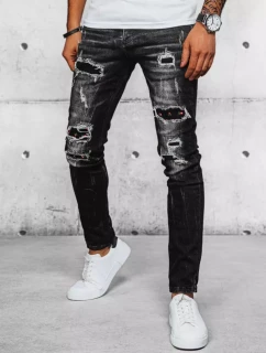 Pánske sivé džínsové nohavice FashionStreet UX3942