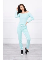 Súprava s dvojitými pruhmi mäta