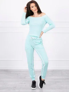 Súprava s dvojitými pruhmi mäta