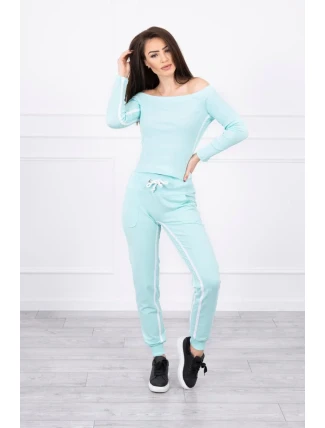 Súprava s dvojitými pruhmi mäta