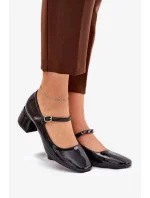 Dámske lodičky na podpätku 77-554 Black - C.M Paris