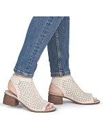 Remonte beige Remonte dámske kožené sandále Rieker R8777-60 Remonte beige Remonte dámske kožené sandále Rieker R8777-60