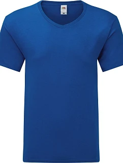 Fruit of the Loom Iconic 150 V-Neck T Tričko s výstrihom do V 16.1442 kráľovská modrá