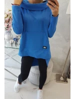 Mikina s kapucňou s dlhým chrbtom nevädza