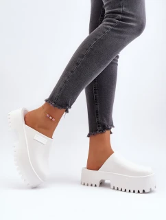 Damskie Klapki Na Masywnej Podeszwie Big Star NN274015 Białe