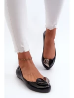 Damskie Baleriny Z Serduszkiem ZAXY LL285027 Czarne