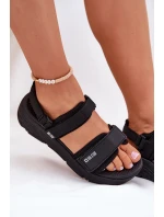 Sportowe Sandały Damskie Na Platformie Big Star RR274A077 Czarne