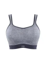 Športová podprsenka 7341B Non Wired Bra charcoal marl grey - Panache