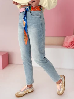 Dámske džínsové nohavice mom fit NEWGEN blue FashionStreet UY2470